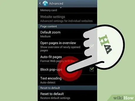 Qalqib chiquvchi oynalarni blokirovka qilish uchun Android brauzerini oling 4 -qadam