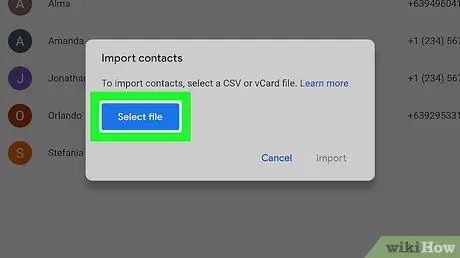 Importer kontakter fra Excel til en Android -telefon Trinn 12