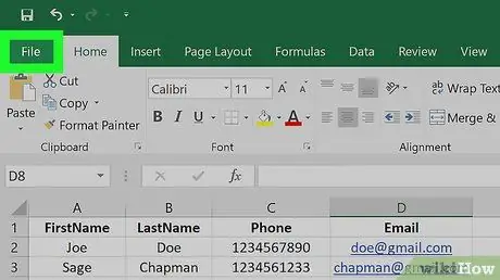 Importar contatos do Excel para um telefone Android Etapa 5