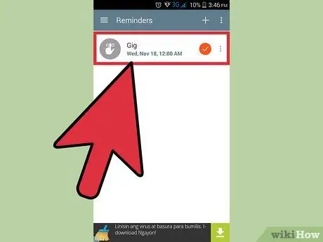 Créer des rappels sur une étape Android 14