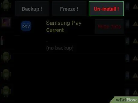 Rimuovere l'app Samsung Pay Passaggio 4