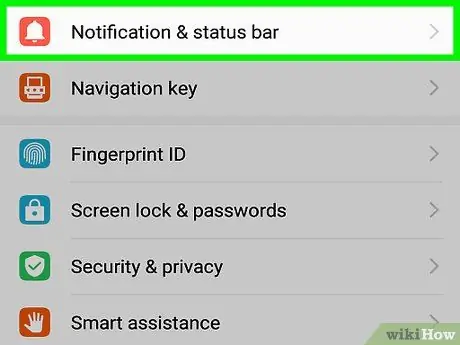 Modifica la sensibilità al tocco su Samsung Galaxy Passaggio 7