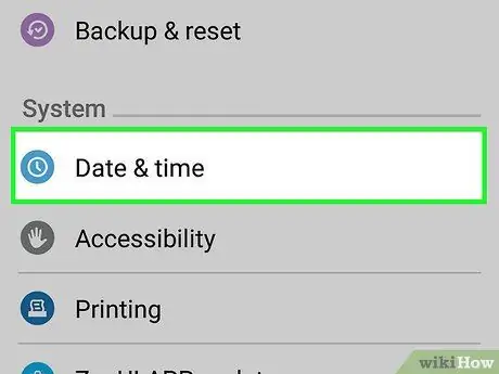 Skift dato og klokkeslæt på en Android -telefon Trin 3