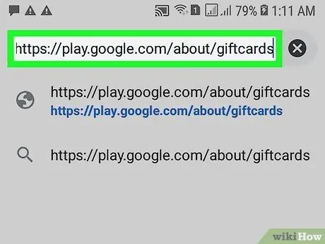 Acquista una carta regalo Google Play online su Android Passaggio 1