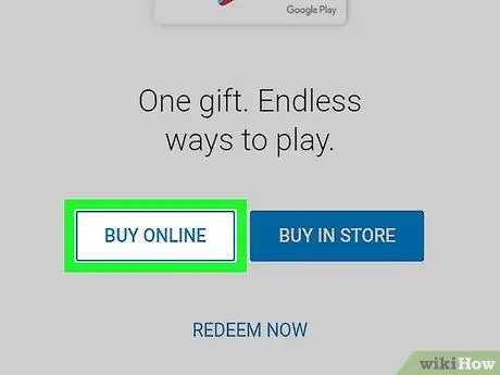 Buy a Google Playt Card Online on Android Step 2