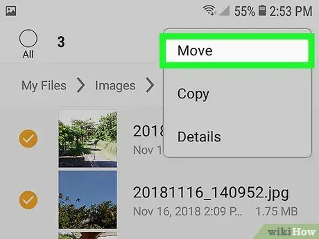 Déplacer des images sur une carte SD sur Samsung Galaxy Step 8