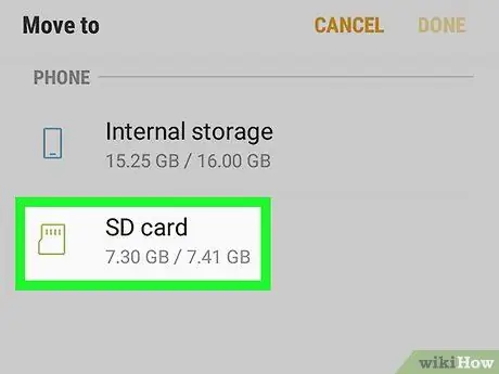 Déplacer des images sur une carte SD sur Samsung Galaxy Étape 9