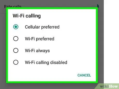 Slå på WiFi -samtal på Galaxy Steg 9