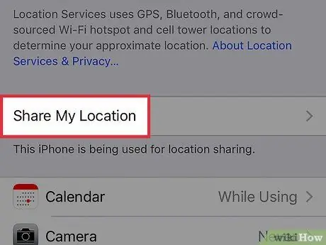 เปลี่ยนอุปกรณ์ที่แชร์ตำแหน่งของคุณบน iPhone ขั้นตอนที่4