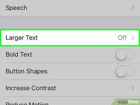 Schimbați dimensiunea fontului pe un iPhone Pasul 9