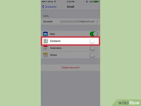 Alisin ang Mga contact sa Email mula sa isang iPhone Hakbang 5