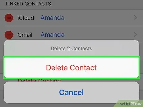 Tanggalin ang Mga contact sa isang iPhone Hakbang 5