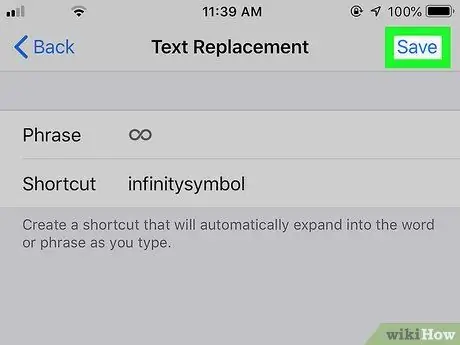 Feu el símbol Infinity en un iPhone Pas 23