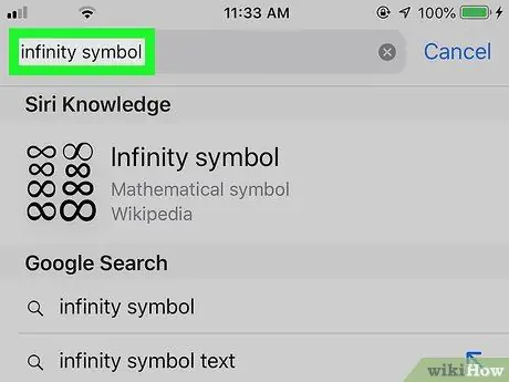 Feu el símbol Infinity en un iPhone Pas 9