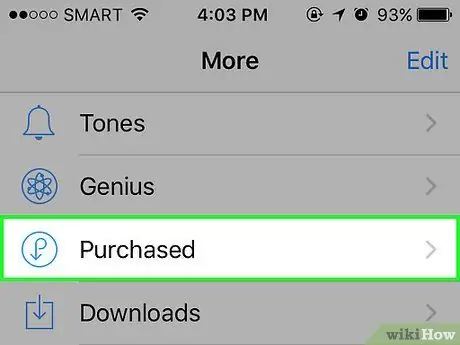 Preuzmite iTunes Purchases na iPhone 10. korak