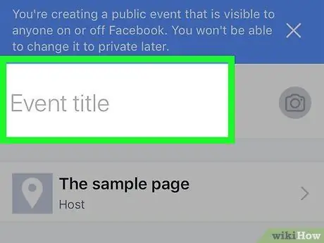 Създайте събитие във Facebook Стъпка 6