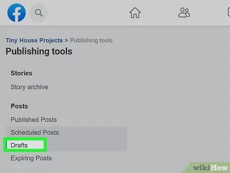 Hitta sparade utkast på Facebook Steg 5