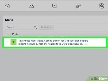 Hitta sparade utkast på Facebook Steg 6