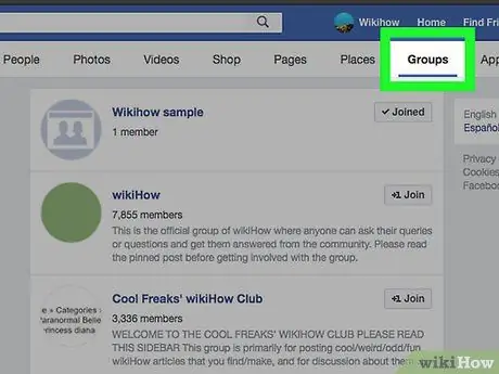 Junte-se a grupos no Facebook, passo 9