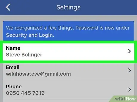 Ändern Sie Ihren Namen auf Facebook Schritt 6