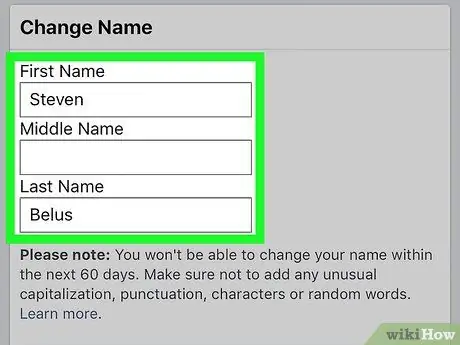 Change Your Name on Facebook Step 7