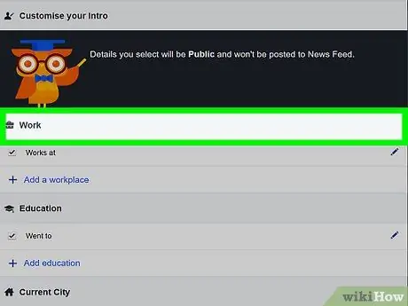 Tilføj arbejde på Facebook Trin 5