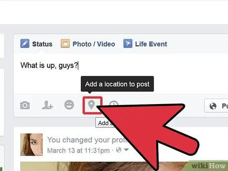 Add Location to a Facebook Post Step 3