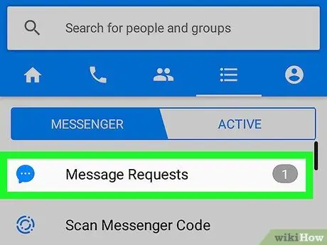 Просмотр сообщений от лиц, не являющихся друзьями, в Facebook Messenger на Android. Шаг 4