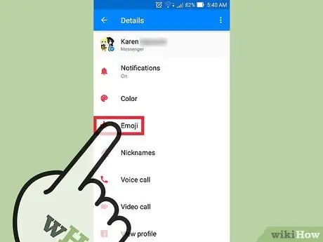 Canvieu els colors i els emoji del xat a Facebook Messenger Pas 5