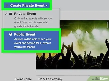 Tornar público um evento privado do Facebook - Etapa 6