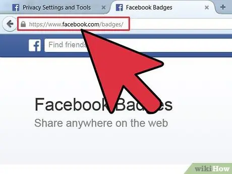 Ontvang een Facebook-badge Stap 2