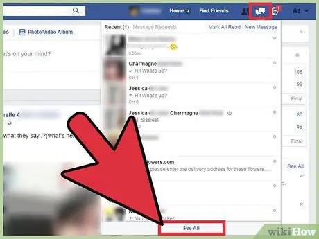 ซ่อนข้อความ Facebook ขั้นตอนที่ 1