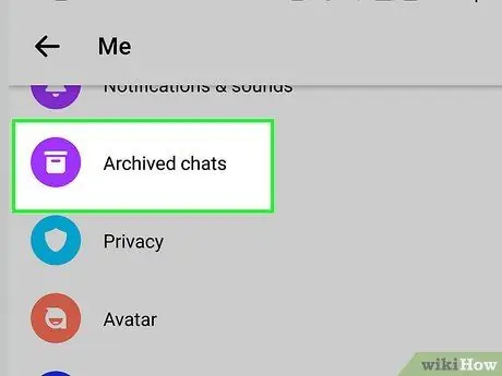 Facebook Messenger -də Arxivləşdirilmiş Mesajlarınıza baxın Adım 3