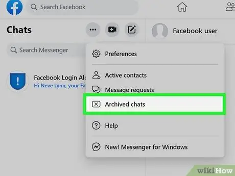 Facebook Messenger -də Arxivləşdirilmiş Mesajlarınıza baxın Adım 7