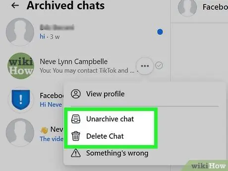 Voir vos messages archivés sur Facebook Messenger Étape 8