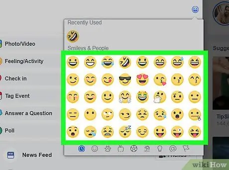 Verwenden Sie Emoticons auf Facebook Schritt 4