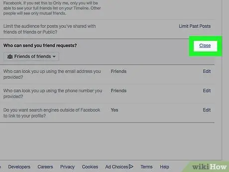 Rendi il passaggio privato di Facebook 36