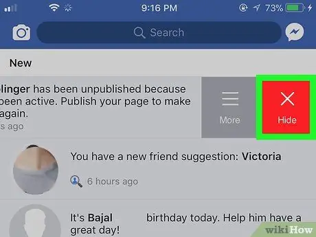 Cancella le notifiche di Facebook Passaggio 4