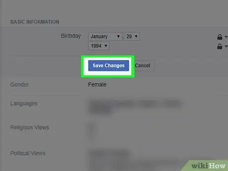 Ändra din födelsedag på Facebook Steg 13