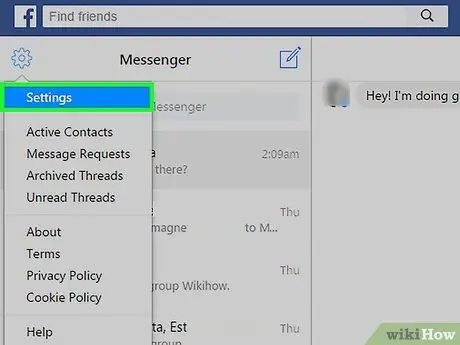 'Az "Aktív most" elrejtése a Facebook Messengerben 9. lépés