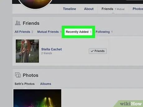 Se någons nya vänner på Facebook Steg 4