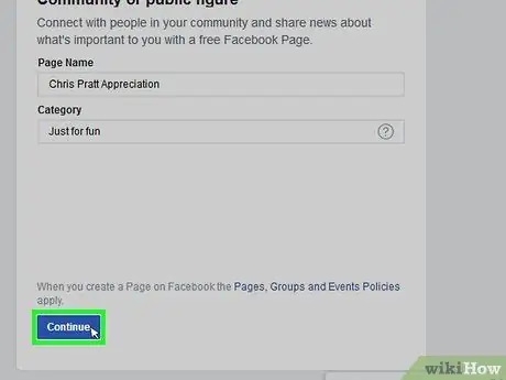 Crea una pagina fan su Facebook Passaggio 7