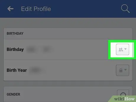 إخفاء تاريخ ميلادك على Facebook الخطوة 16