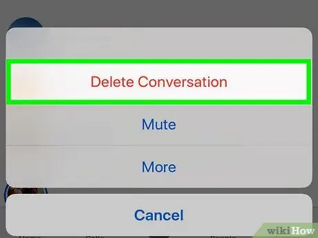 Verwyder Facebook -boodskappe op 'n iPhone of Android Stap 6