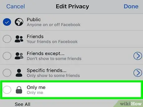 Gør fotos private på Facebook Trin 18