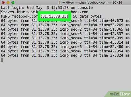 Găsiți adresa IP a Facebook Pasul 10