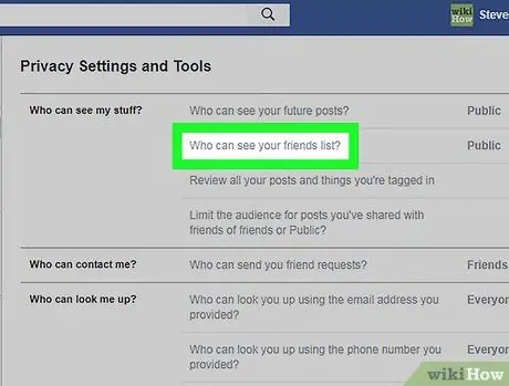 إخفاء الأصدقاء على Facebook الخطوة 12