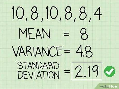 Calculați abaterea standard Pasul 12