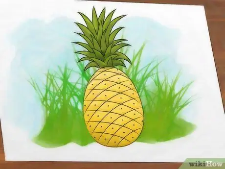 Zeichnen Sie eine Ananas Schritt 9