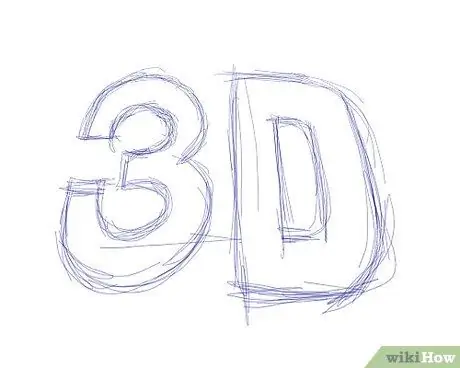 Disegna lettere 3D Passaggio 7